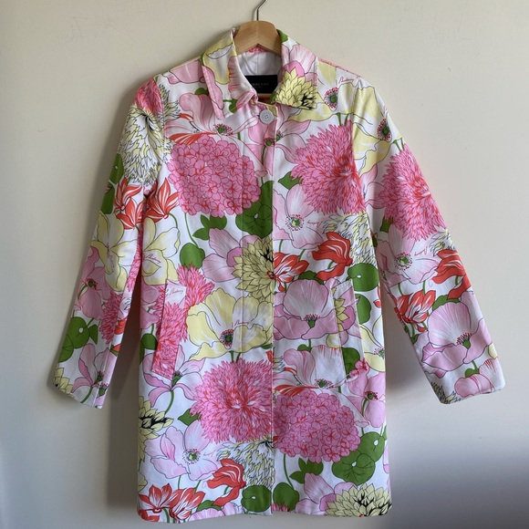 Authentic Burberry Coat Pink & White Floral